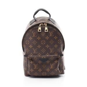 Louis Vuitton Palm Springs Backpack Canvas Leather Monogram Brown Black